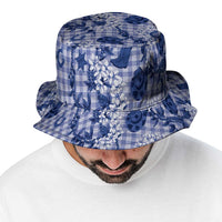 Mokihana Maile Ilima Leis Paniolo Palaka Bucket Hat Hawaiian Polu Spirit - Polynesian Pride