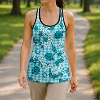 Mokihana Maile Ilima Leis Paniolo Palaka Hollow Tank Top Hawaiian Polu Opa Spirit - Polynesian Pride