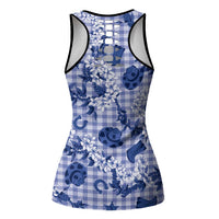 Mokihana Maile Ilima Leis Paniolo Palaka Hollow Tank Top Hawaiian Polu Spirit - Polynesian Pride