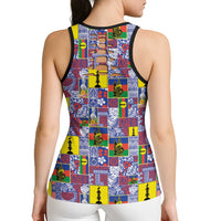 New Caledonia Joyeux Noel Hollow Tank Top Pacific Patchwork Xmas Vibes LT9 - Polynesian Pride