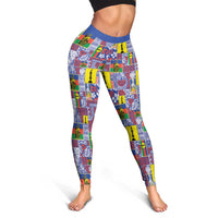 New Caledonia Joyeux Noel Leggings Pacific Patchwork Xmas Vibes LT9 - Polynesian Pride