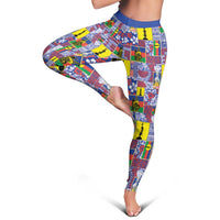 New Caledonia Joyeux Noel Leggings Pacific Patchwork Xmas Vibes LT9 - Polynesian Pride