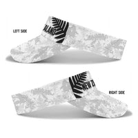 New Zealand 2026 Football Sun Visor Cap Aotearoa Kia Kaha Silver Fern White LT14 - Polynesian Pride