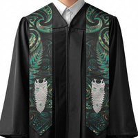 New Zealand Aotearoa Graduation Stole Maori Tane Te Waiora Paua Shell Glitter Green