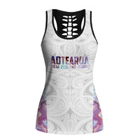 New Zealand Aotearoa Hollow Tank Top Pink Maori Papua Shell Indigenous LT9 Female Pink - Polynesian Pride