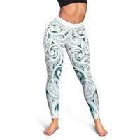 New Zealand Aotearoa Leggings Green Maori Papua Shell Indigenous - Polynesian Pride