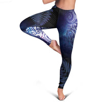 New Zealand Aotearoa Matariki Leggings Starry Silver Fern