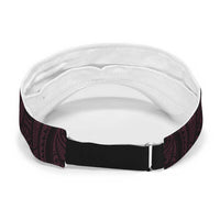 New Zealand Breast Cancer Awareness Sun Visor Cap Maori Butterfly Pink Ribbon Black Version LT14 - Polynesian Pride