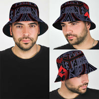 New Zealand Bucket Hat Maori Kiwiana Pattern Tukutuku Motif LT9 - Polynesian Pride