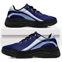 New Zealand Chunky Sneakers Flag-Inspired Curve Style LT05 Blue - Polynesian Pride