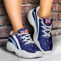 New Zealand Chunky Sneakers Flag-Inspired Curve Style LT05 - Polynesian Pride