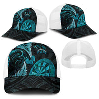 New Zealand Darts Baseball Net Cap Happiness Is A Tight Threesome Maori Paua Shell LT14 - Polynesian Pride