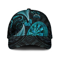 New Zealand Darts Classic Cap Happiness Is A Tight Threesome Maori Paua Shell LT14 Universal Fit Turquoise - Polynesian Pride