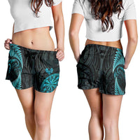 New Zealand Darts Shorts for Women Happiness Is A Tight Threesome Maori Paua Shell LT14 - Polynesian Pride