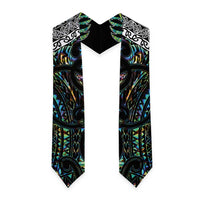 New Zealand Graduation Stole Maori Rugby Tattoo Papua Shell LT9 - Polynesian Pride