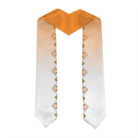 New Zealand Graduation Stole Poutama Mix Orange Taniko Inspired Art LT05 - Polynesian Pride