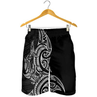 New Zealand Hammerhead Shark Shorts for Men Maori Haehae Mangopare Black LT14 - Polynesian Pride
