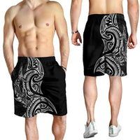 New Zealand Hammerhead Shark Shorts for Men Maori Haehae Mangopare Black LT14 - Polynesian Pride