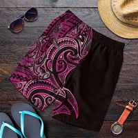 New Zealand Hammerhead Shark Shorts for Men Maori Haehae Mangopare Pink LT14 Pink - Polynesian Pride