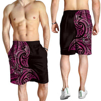 New Zealand Hammerhead Shark Shorts for Men Maori Haehae Mangopare Pink LT14 - Polynesian Pride