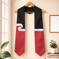 New Zealand Maori Graduation Stole Flag Style LT05 One Size Black - Polynesian Pride
