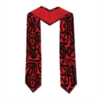 New Zealand Nurse RN 2026 Personalised Graduation Stole Red Maori Pattern Cultural Pride LT9 - Polynesian Pride