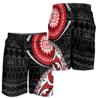 New Zealand Red Maori Koru Simple Style Shorts for Men LT05 - Polynesian Pride