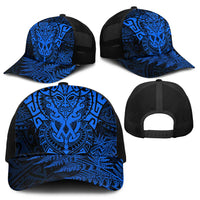 New Zealand Rugby All Blue Baseball Net Cap Silver Fern All Black Mix Ta Moko - Polynesian Pride