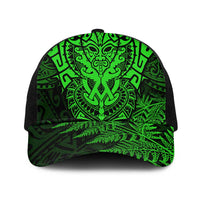 New Zealand Rugby All Green Baseball Net Cap Silver Fern All Black Mix Ta Moko LT9 One Size Black Green - Polynesian Pride