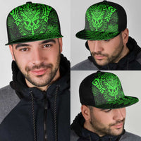 New Zealand Rugby All Green Mesh Trucker Cap Silver Fern All Black Mix Ta Moko LT9 - Polynesian Pride