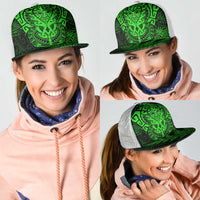 New Zealand Rugby All Green Mesh Trucker Cap Silver Fern All Black Mix Ta Moko LT9 - Polynesian Pride