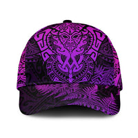New Zealand Rugby All Purple Classic Cap Silver Fern All Black Mix Ta Moko LT9 Universal Fit Purple - Polynesian Pride