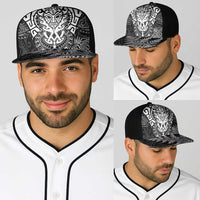 New Zealand Rugby All White Baseball Net Cap Silver Fern All Black Mix Ta Moko LT9 - Polynesian Pride