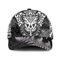 New Zealand Rugby All White Classic Cap Silver Fern All Black Mix Ta Moko LT9 Universal Fit White - Polynesian Pride