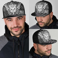 New Zealand Rugby All White Mesh Trucker Cap Silver Fern All Black Mix Ta Moko LT9 - Polynesian Pride
