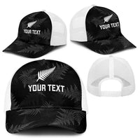 New Zealand Silver Fern Rugby Custom Baseball Net Cap Go Aotearoa Champions World Cup - Polynesian Pride