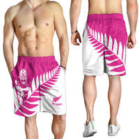 New Zealand Silver Fern Rugby Shorts for Men Go All Black Maori Pink Version - Polynesian Pride