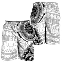 New Zealand White Maori Koru Simple Style Shorts for Men LT05 - Polynesian Pride