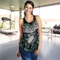 New Zealand Women Racerback Tank Maori Rugby Tattoo Papua Shell - Polynesian Pride