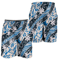 Ninamu Tahiti Tiare Monstera Shorts for Men Polynesian Pattern Curve Style - Polynesian Pride