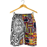 Niue Hiapo and Maori Decoration Tattoos Shorts for Men LT03 - Polynesian Pride