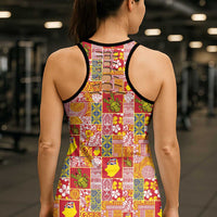 Niue Monuina e Kilisimasi Hollow Tank Top Pacific Patchwork Xmas Vibes - Polynesian Pride