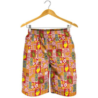 Niue Monuina e Kilisimasi Shorts for Men Pacific Patchwork Xmas Vibes LT9 - Polynesian Pride