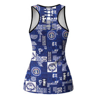 Northern Mariana Islands Magof Nochebuena Hollow Tank Top Pacific Patchwork Xmas Vibes - Polynesian Pride