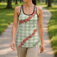 Omaomao Aloha Hawaii Hollow Tank Top Rosebud Lei With Palaka Motif LT14 - Polynesian Pride