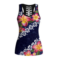 Omaomao Aloha Hawaii Lei Hollow Tank Top Tropical Flowers Elegant Vibe LT14 Female Green - Polynesian Pride