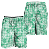 Omaomao Aloha Hawaii Shorts for Men Plumeria Lei With Palaka Motif LT14 - Polynesian Pride