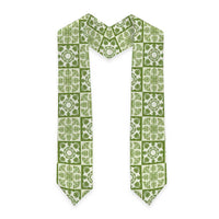 Omaomao Palaka Quilt Hawaii Graduation Stole Hawaiian Tropical Monstera Sea Turtle LT14 - Polynesian Pride