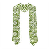 Omaomao Palaka Quilt Hawaii Graduation Stole Hawaiian Tropical Monstera Sea Turtle LT14 - Polynesian Pride