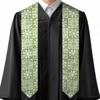Omaomao Palaka Quilt Hawaii Graduation Stole Hawaiian Tropical Monstera Sea Turtle LT14 - Polynesian Pride